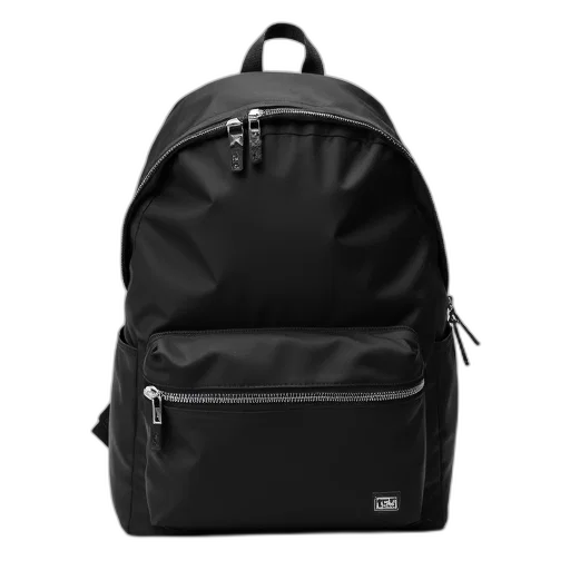 jacket, 3d render, black, backpack transparent PNG cut-out