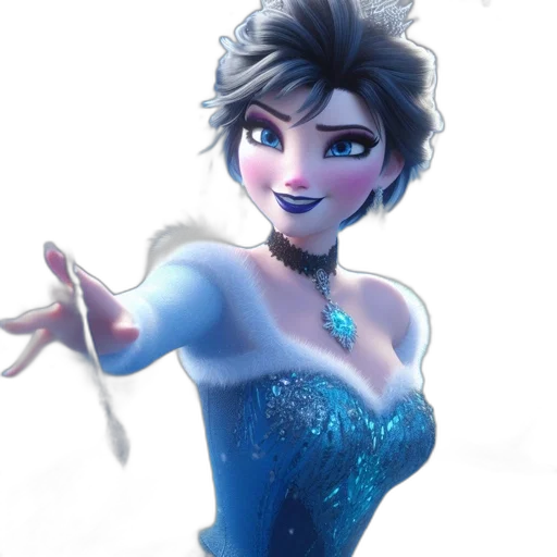 dress, crown, staff, concept art transparent PNG cut-out