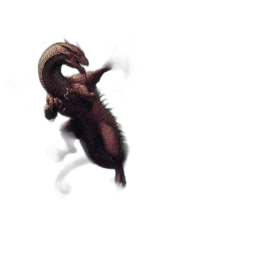 dragon, creature, animal, hair transparent PNG cut-out
