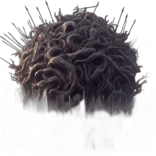 hair, crown, hat, staff transparent PNG cut-out