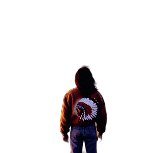 jacket, robot, hair, staff transparent PNG cut-out