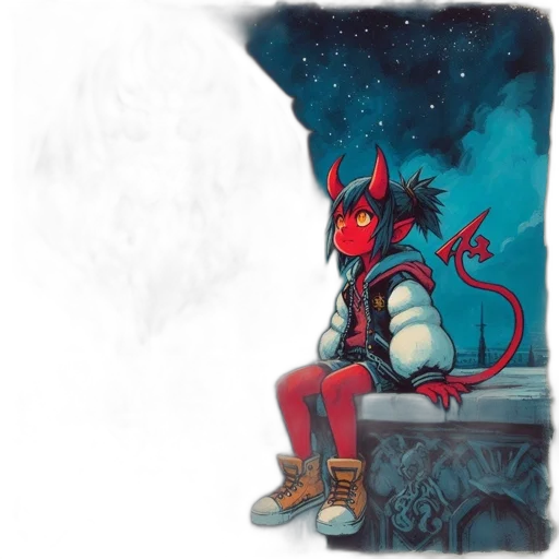 dragon, mask, creature, staff transparent PNG cut-out