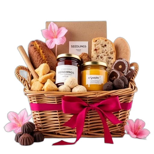 food, wicker, basket, filled transparent PNG cut-out