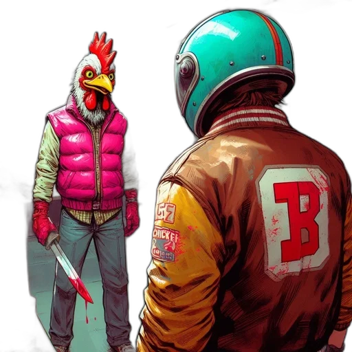 jacket, mask, robot, concept art transparent PNG cut-out