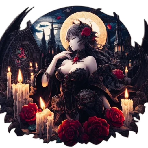 crown, mask, dress, fantasy art transparent PNG cut-out