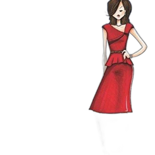 dress, cartoon, concept art, pixel art transparent PNG cut-out