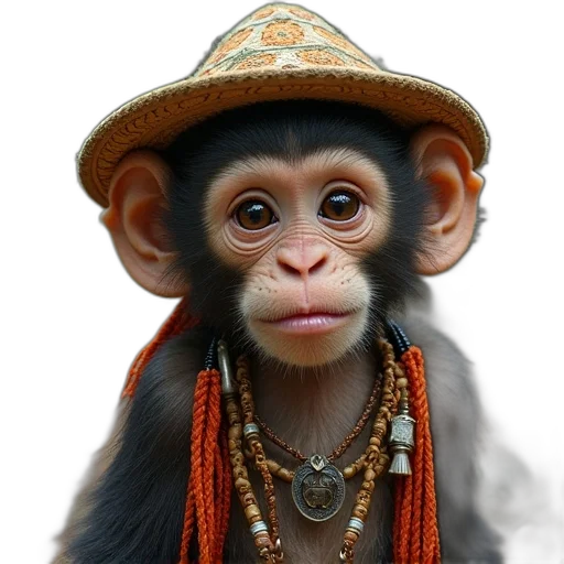hat, animal, jewelry, staff transparent PNG cut-out