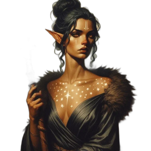 dress, staff, jewelry, dragon transparent PNG cut-out