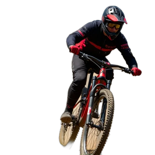 person, riding, mountain, bike transparent PNG cut-out
