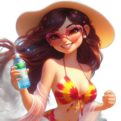 bottle, concept art, fantasy art, photorealistic transparent PNG cut-out