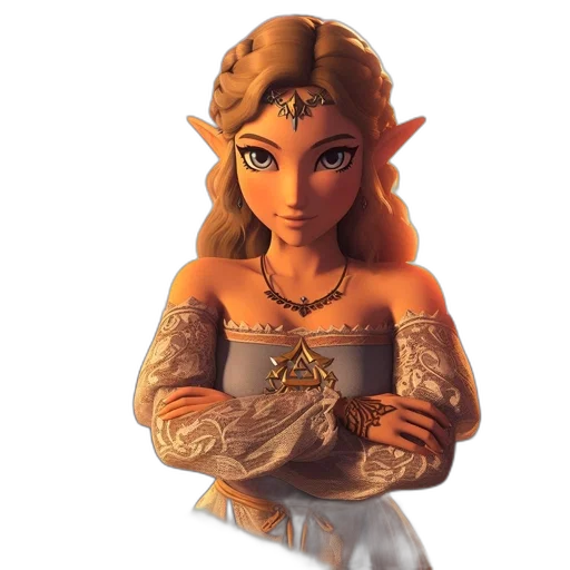 jewelry, dress, crown, staff transparent PNG cut-out
