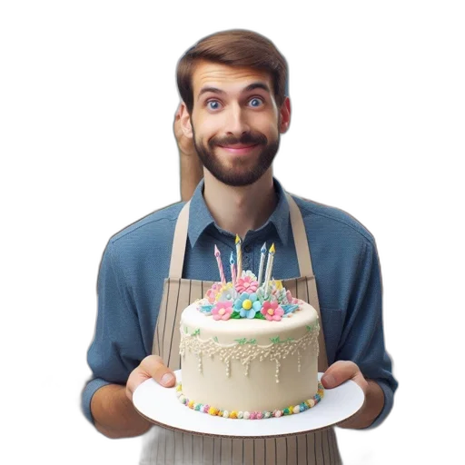 staff, food, hat, face transparent PNG cut-out