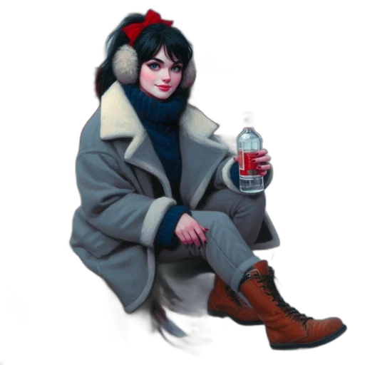 jacket, bottle, creature, concept art transparent PNG cut-out