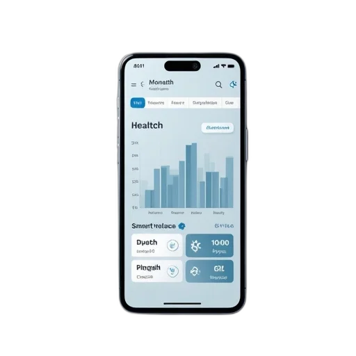 smartphone, displaying, smart, health transparent PNG cut-out