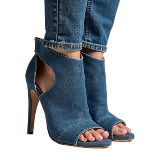 shoes, blue, high, heeled transparent PNG cut-out