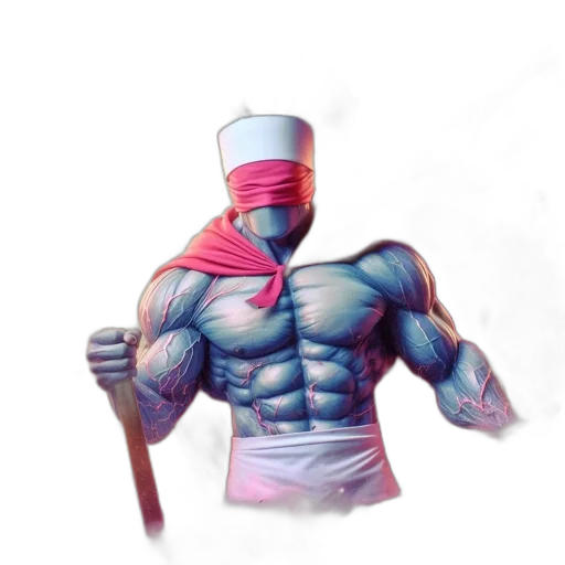 robot, sword, staff, jacket transparent PNG cut-out