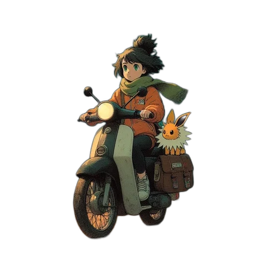 jacket, staff, weapon, animal transparent PNG cut-out