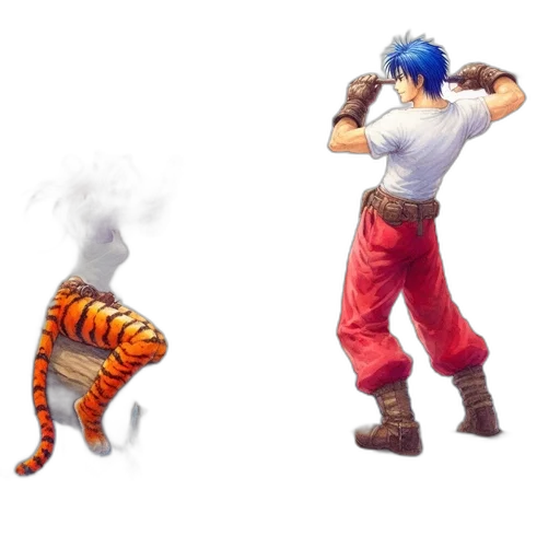 animal, concept art, pixel art, 3d render transparent PNG cut-out
