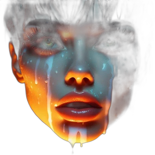 face, mask, robot, photorealistic transparent PNG cut-out