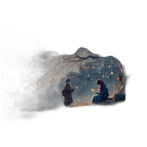 umbrella, concept art, pixel art, fantasy art transparent PNG cut-out