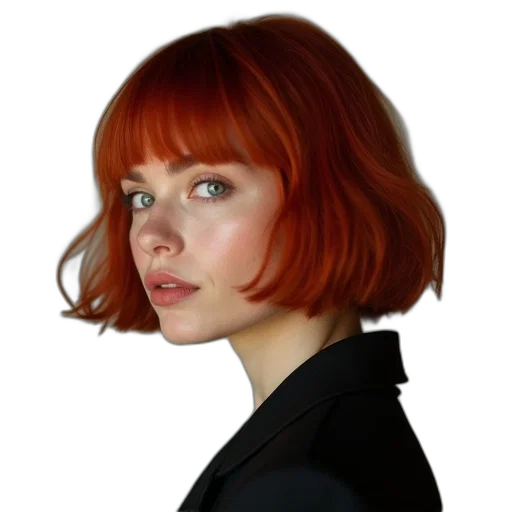 hair, jacket, face, staff transparent PNG cut-out
