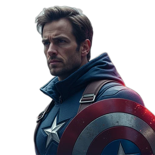 jacket, comic book art, captain, america transparent PNG cut-out