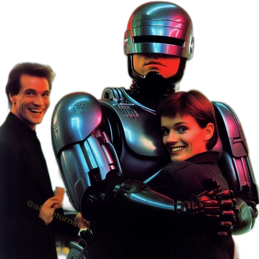 robot, vaporwave, outer space, store transparent PNG cut-out