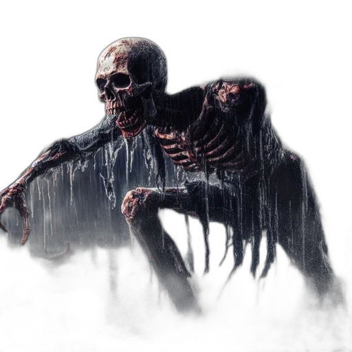 creature, jacket, staff, face transparent PNG cut-out