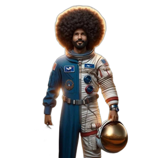 hair, jacket, staff, face transparent PNG cut-out