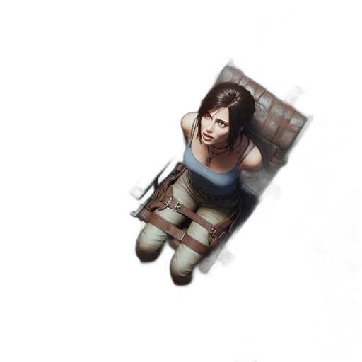 weapon, staff, face, creature transparent PNG cut-out