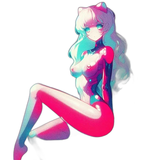 robot, dress, creature, staff transparent PNG cut-out