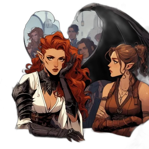 umbrella, comic book art, concept art, fantasy art transparent PNG cut-out
