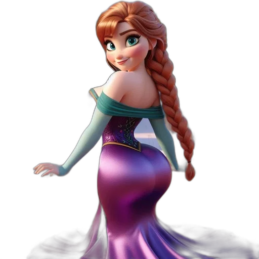 dress, crown, concept art, 3d render transparent PNG cut-out