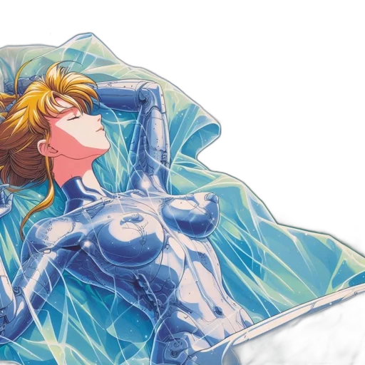 sword, jacket, vaporwave, concept art transparent PNG cut-out