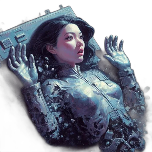 robot, face, concept art, fantasy art transparent PNG cut-out