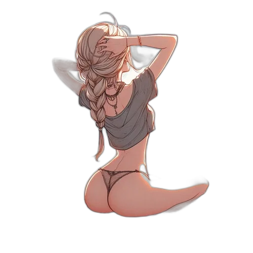 dress, staff, hair, crown transparent PNG cut-out