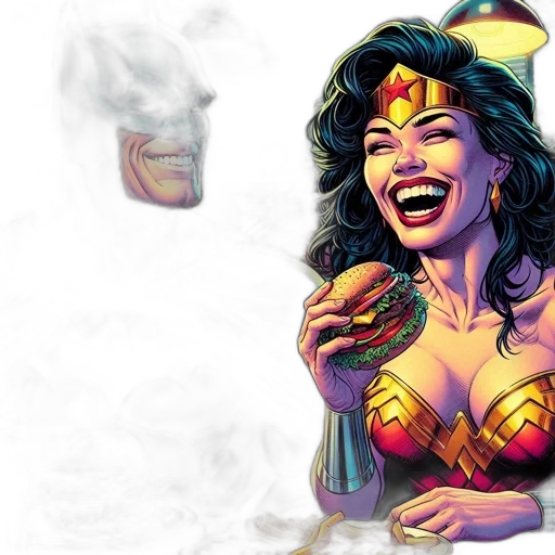 comic book art, concept art, batman, wonder transparent PNG cut-out