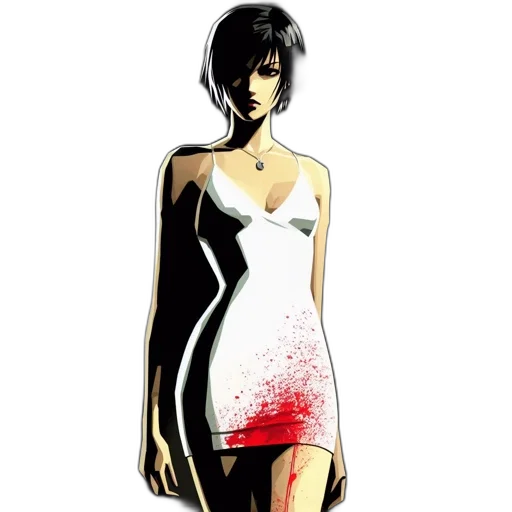 dress, comic book art, concept art, pixel art transparent PNG cut-out
