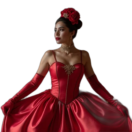 dress, crown, jewelry, photorealistic transparent PNG cut-out