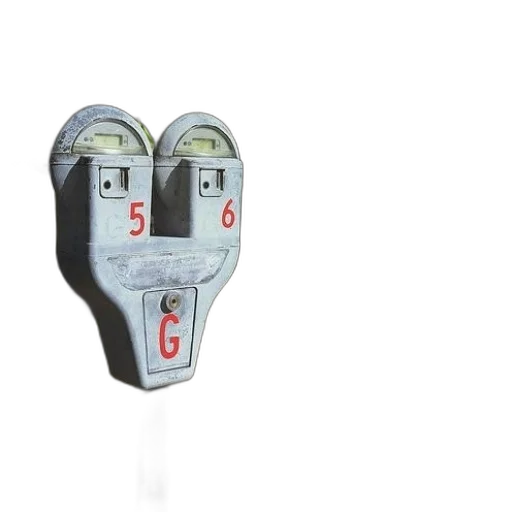 robot, 3d render, parking, meter transparent PNG cut-out