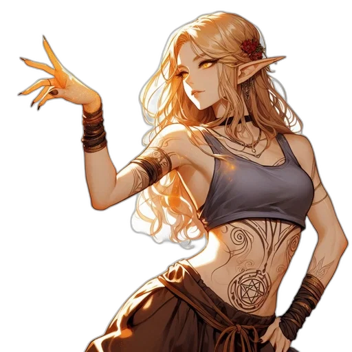 staff, fantasy art, concept art, pixel art transparent PNG cut-out