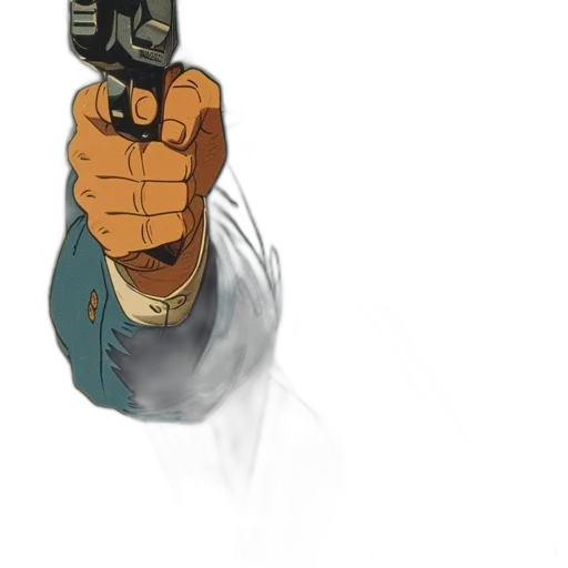 weapon, staff, jacket, robot transparent PNG cut-out