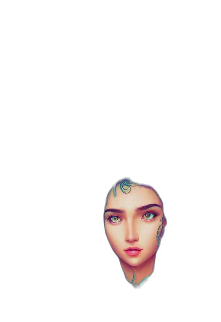 face, mask, crown, robot transparent PNG cut-out