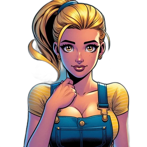dress, comic book art, cartoon, concept art transparent PNG cut-out