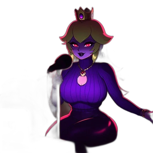 crown, dress, staff, creature transparent PNG cut-out
