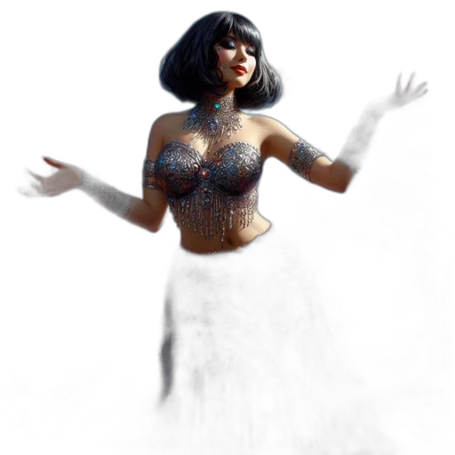 dress, concept art, 3d render, fantasy art transparent PNG cut-out