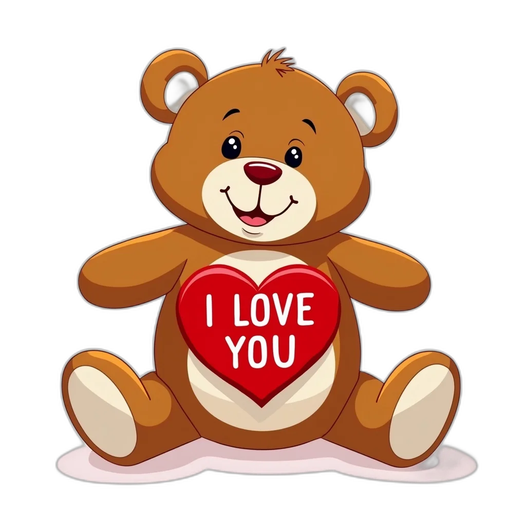 3d render, cartoon, brown, teddy transparent PNG cut-out