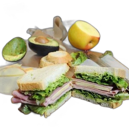 food, photorealistic, 3d render, sandwich transparent PNG cut-out