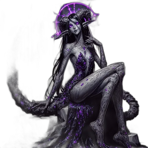 creature, dress, staff, dragon transparent PNG cut-out