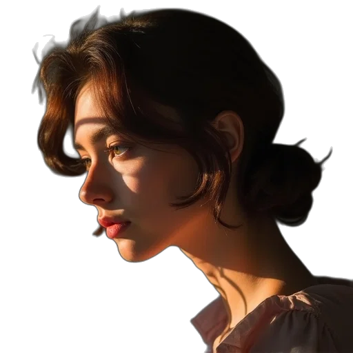 face, hair, jewelry, crown transparent PNG cut-out